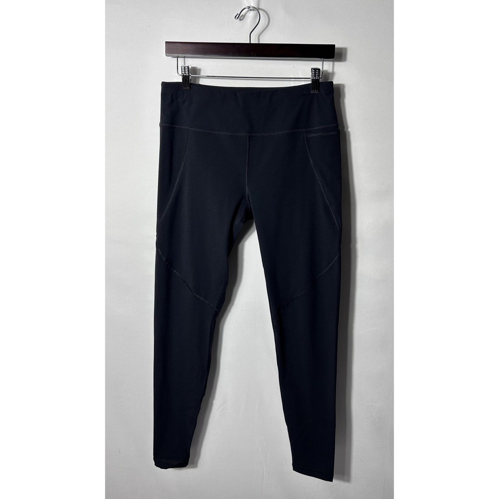 Sweaty Betty Power Leggings Womens L Black Workout Ankle Pockets Gym Training